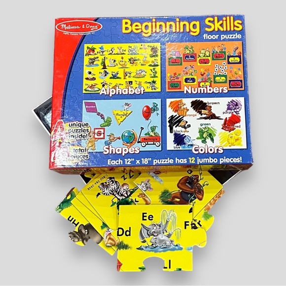 Melissa & Doug Beginning Skills — Four 12”x18” Floor Puzzles - Picture 2 of 4
